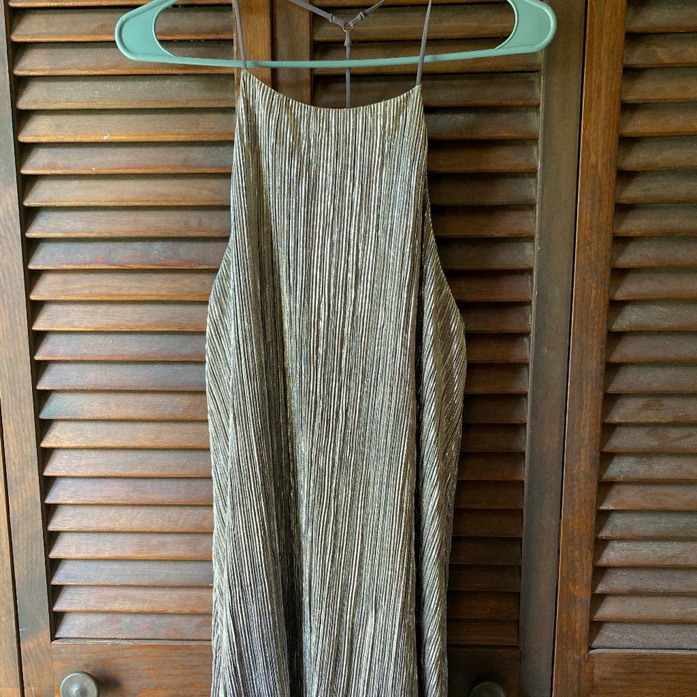 Silver Metallic Cocktail Dress